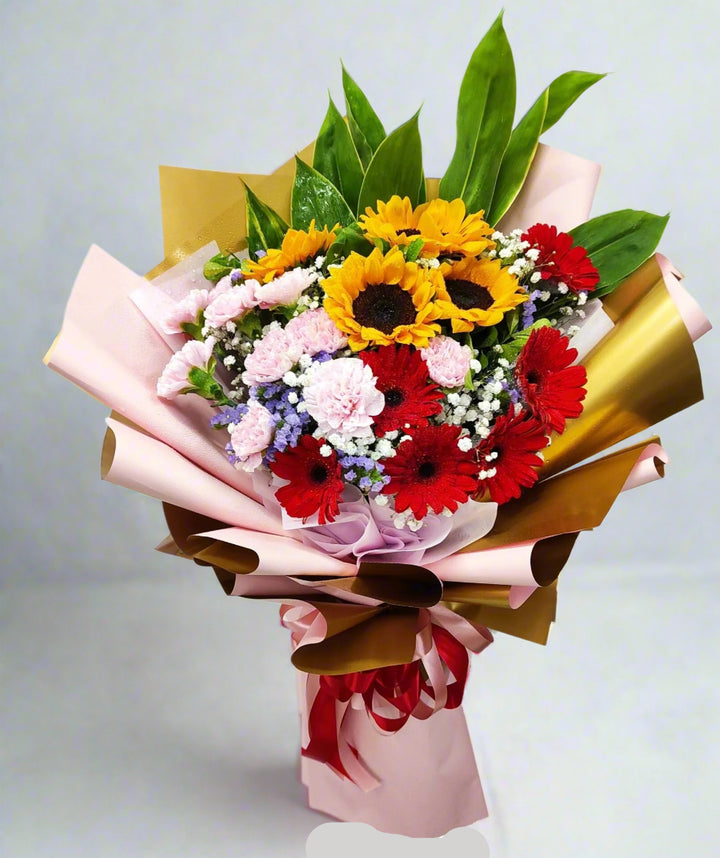 Carnation Sunflower Bouquet From Best Florist in Dubai