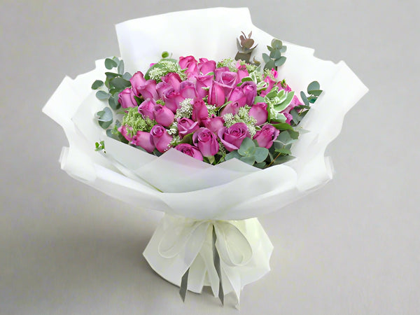 France Purple Rose Bouquet From Best Florist in Dubai