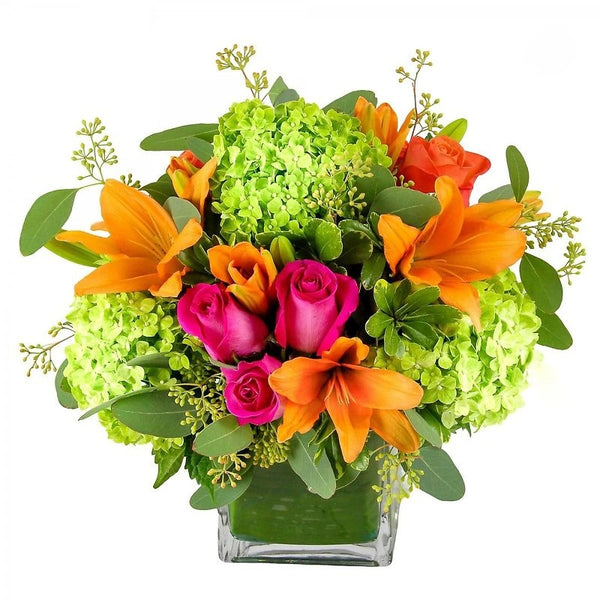 Green and orange arrangement
