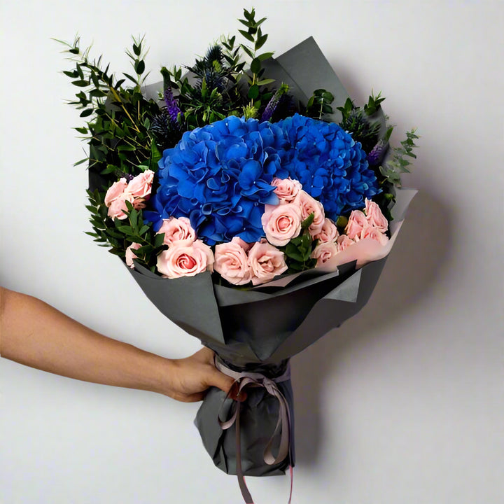 Hydrangeas & Spray Roses Bouquet From Best Florist in Dubai