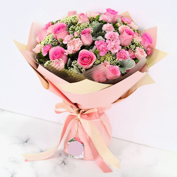 Pink Roses and Carnations Bouquet From Best Florist in Dubai