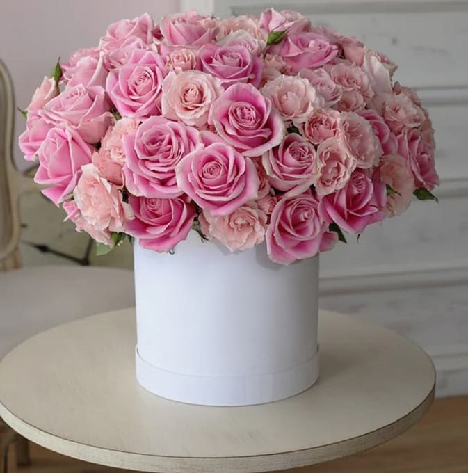 Pink Shades rose Box From Best Florist in Dubai