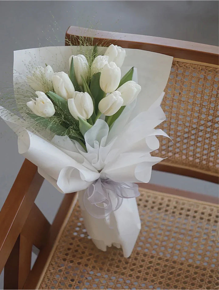 Pure White Tulip Bouquet From Best Florist in Dubai