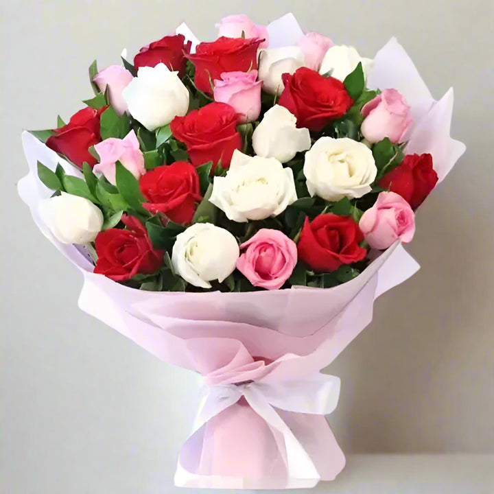 Timeless Romance Bouquet- 25 Roses From Best Florist in Dubai