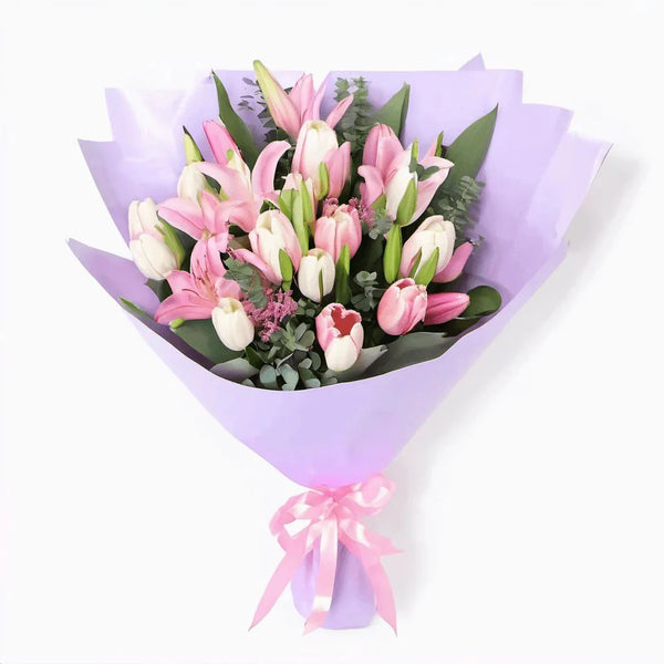 Tulips and Lily Mix Bouquet From Best Florist in Dubai