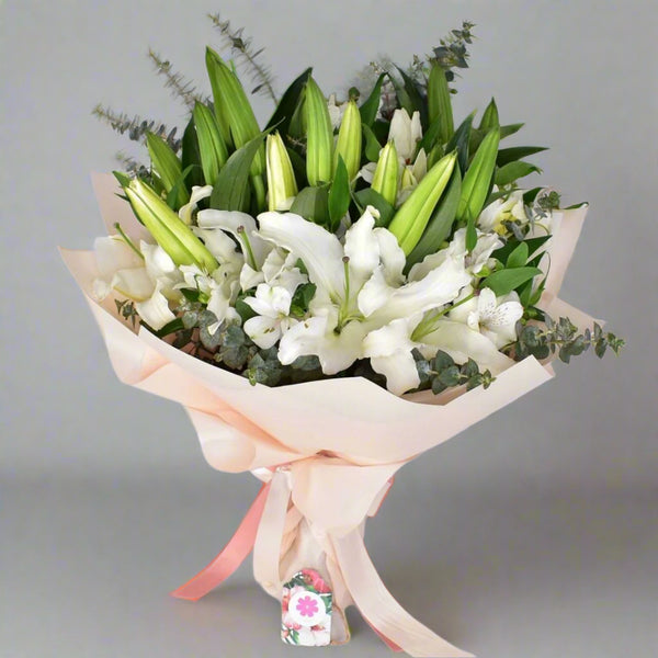 White Lilies Bouquet From Best Florist in Dubai