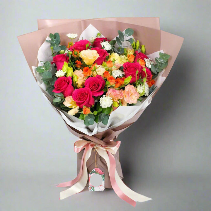 Pink and Orange Mix Bouquet From Best Florist in Dubai