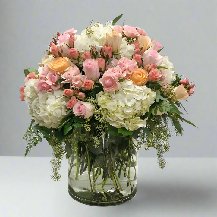 pink passion arrangement by florist dubai